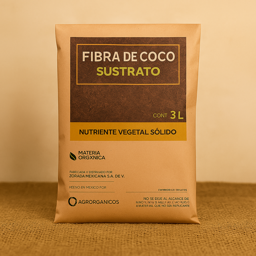 Fibra de coco 3L - Textura Ligera y Alta Retención de Agua