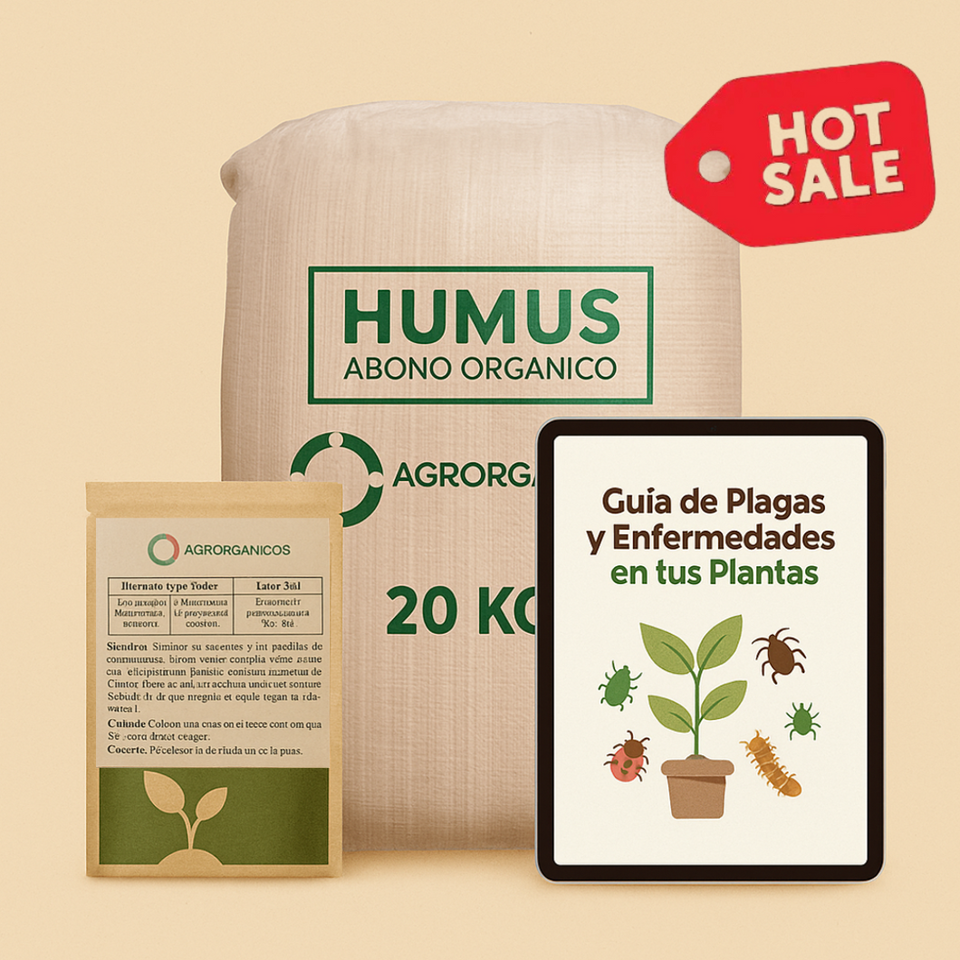 🔥 Humus de Lombriz de 20 kg + 10 Sobres de semillas + Ebook GRATIS 🔥