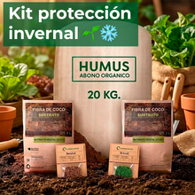 Cargar imagen en el visor de la galería, Kit Protección Invernal: Humus 20 kg + Fibra de Coco + Semillas de Invierno