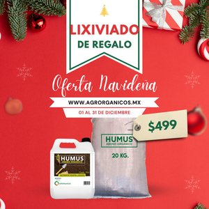 Humus de Lombriz 20 kg + Lixiviado GRATIS